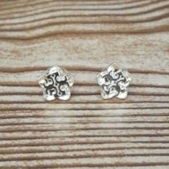 Tory Burch Floral Logo Stud - Picture 2 of 2